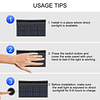 Luces LED solares para cubierta IP65, luces solares impermea