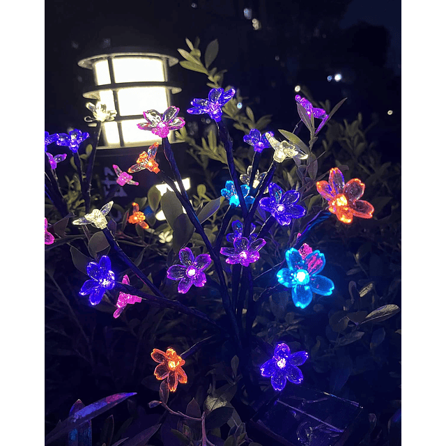 Luces solares de jardín Luces solares al aire libre Flores d