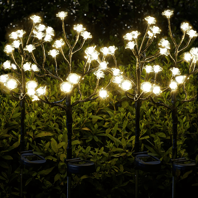 Luces solares para jardín, luces solares decorativas para ex