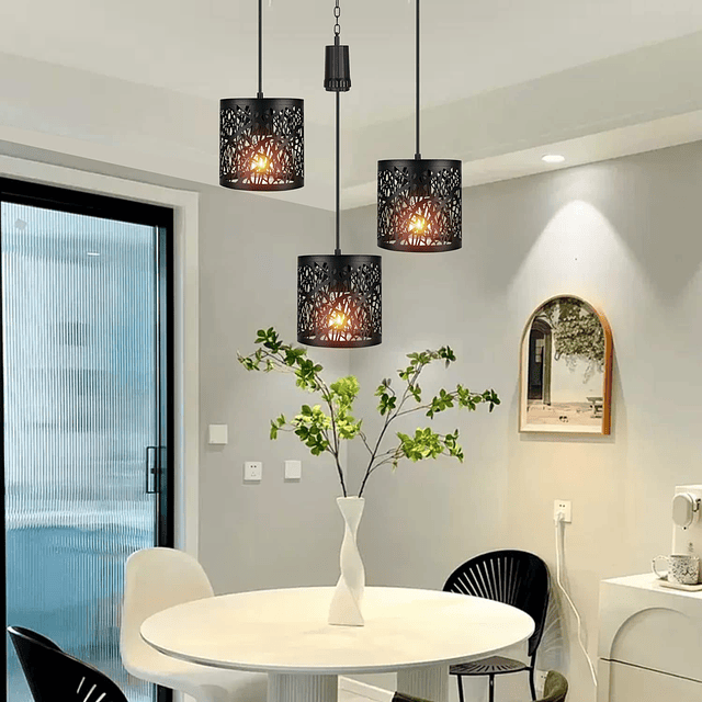 Lámpara colgante con pilas, farol retro decorativo, lámpara