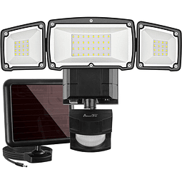 Luces solares para exteriores, superbrillantes, 1600 lm, LED