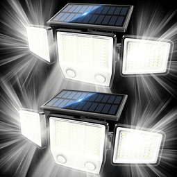 Luces solares con sensor de movimiento para exteriores, impe