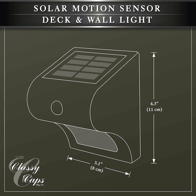 SL133 Lámpara solar de pared y cubierta con sensor de movimi