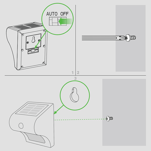 SL133 Lámpara solar de pared y cubierta con sensor de movimi