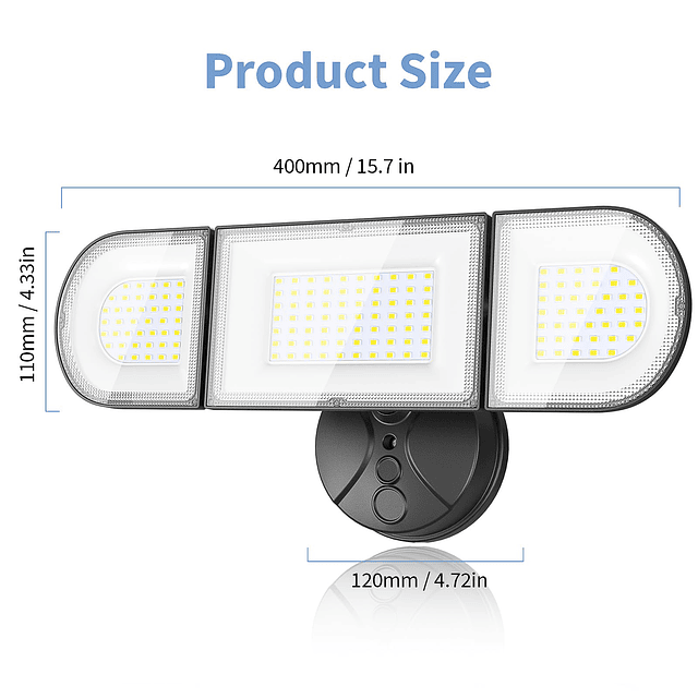 Focos LED de 150 W para exteriores, 15000 lm, reflectores de