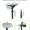 Focos solares para exteriores, luces solares impermeables IP