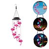 Solar Flamingo Wind Chime Light LED Colores cambiantes Lámpa