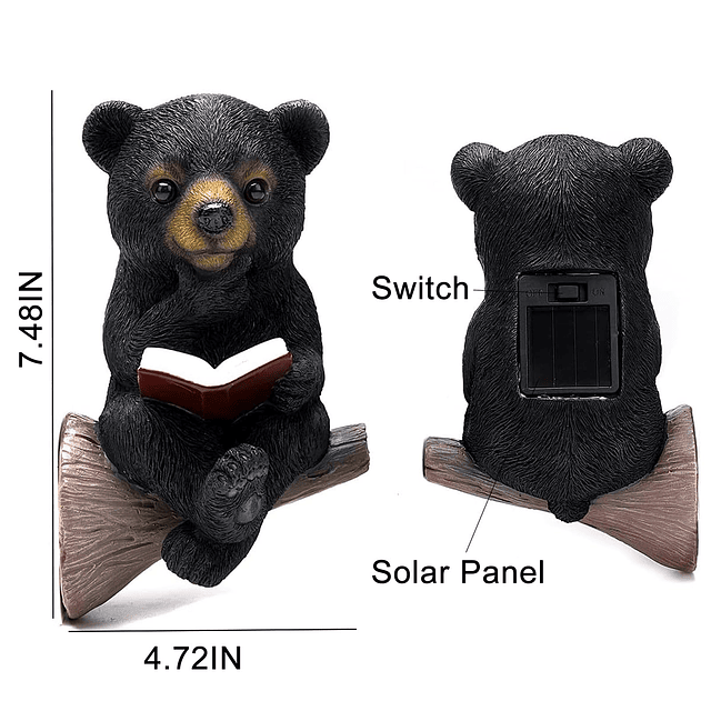 Estatua de oso Estatuas de oso solar para decoración al aire