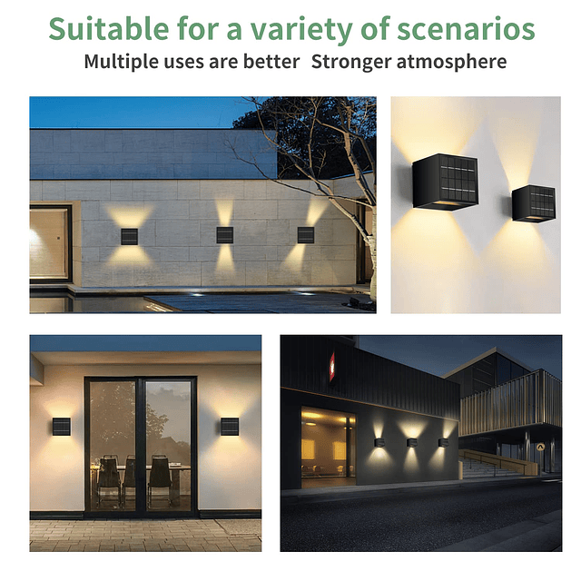 Luces de pared cuadradas para exteriores con sensor de movim