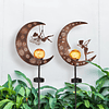 2 piezas Accesorios de jardín Fairy Moon para decoración de