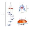 Carillones de viento de mariposa solares para exteriores, lu