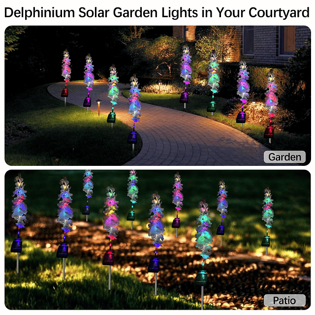 Luces solares al aire libre IP65 impermeable Delphinium luce