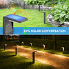 Luces solares para caminos, paquete de 4 con modo blanco cál