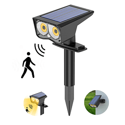 Focos solares para exteriores, sensor de movimiento IP65, im