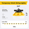 Cadena de luces LED para exteriores de 3 puntas con interrup