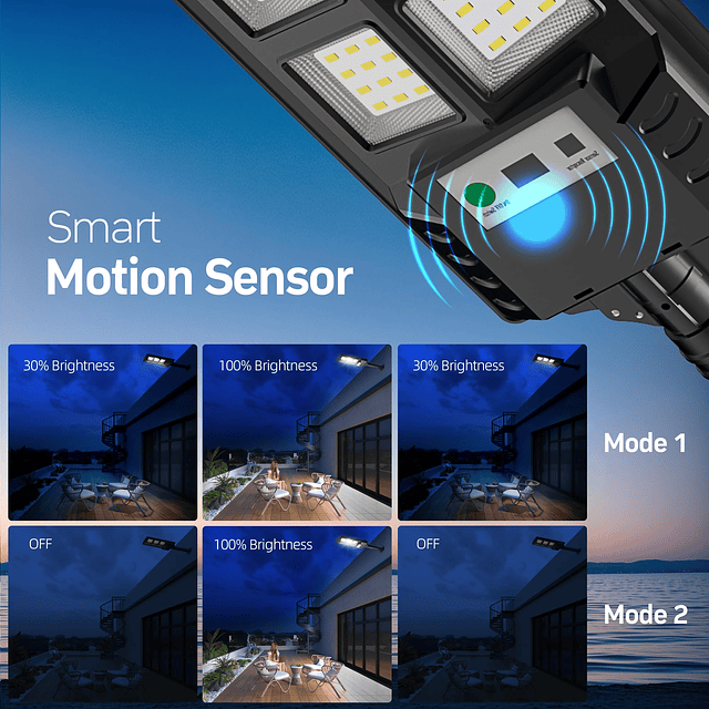 Luces solares para exteriores, sensor de movimiento de atard