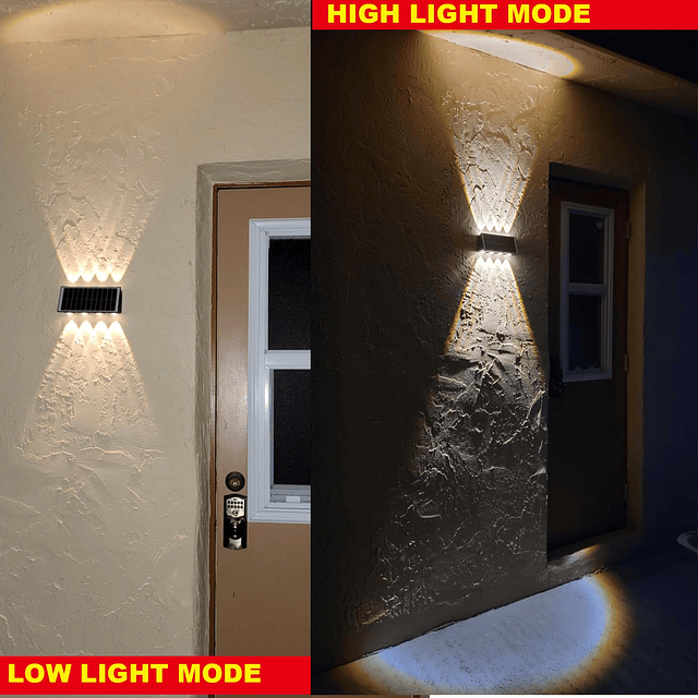 Luces solares de pared LED para exteriores arriba y abajo so