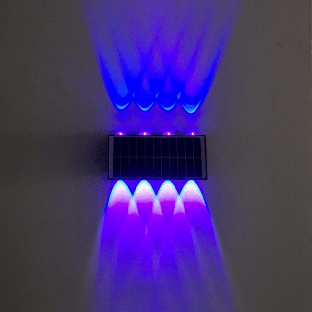 Luces solares multicolores de pared RGB solo 1 pieza Luces d