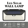 Luces solares para exteriores, 100 luces LED de pared con 3