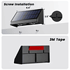 Luces solares para valla, 5 modos de luces, luces solares su