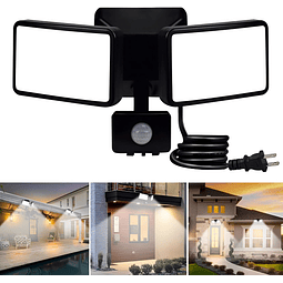 DLLT Luz LED con sensor de movimiento de 20 W para exteriore