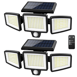 Luces solares para exteriores 2500 lm, 210 luces LED de segu