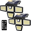 KASONIC Luces solares para exteriores con sensor de movimien