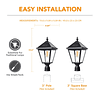 Poste de luz solar para exteriores ST4331QA Lámpara LED de c