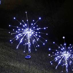 Luces solares de jardín decoración al aire libre, paquete de