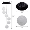 Campanas de viento con forma de bola solar, luces solares qu