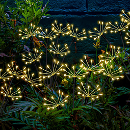 Luces solares de jardín, paquete de 2 120 LED, luces solares