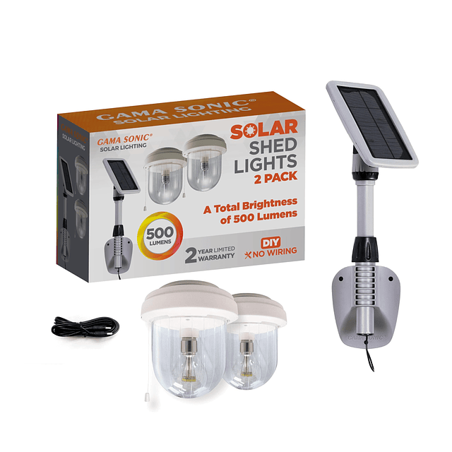 Light My Shed IV Luz solar para cobertizo interior 2 luces s