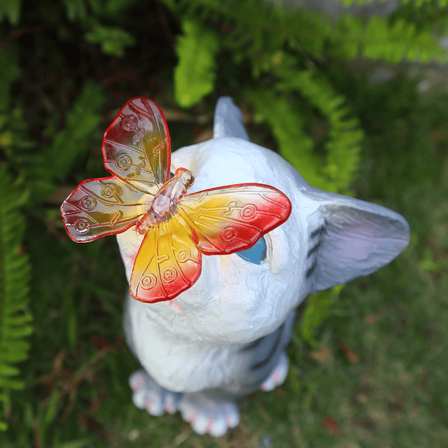 Estatuas de jardín para gatos, decoración al aire libre, est