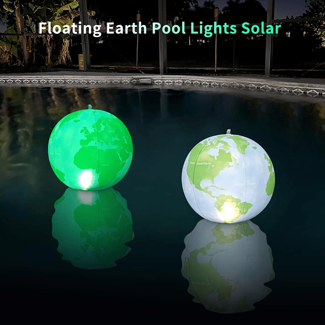 Luces flotantes para piscina con energía solar de 15 pulgada