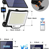 Luces solares al aire libre 3 modos/228 LED luces de inundac