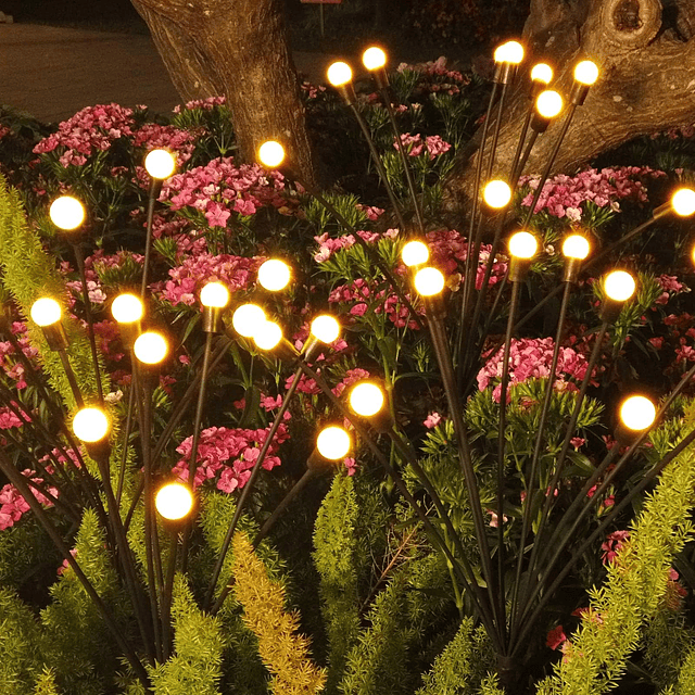 Luces solares para jardín, paquete de 2, 20 LED, nuevas luce