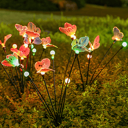 Luces solares de jardín, paquete de 2 luces solares de lucié