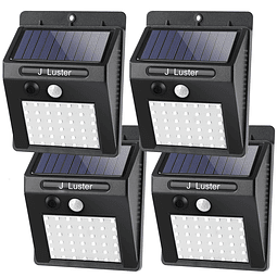 J lustre Luces solares para exteriores, paquete de 4/3 modos