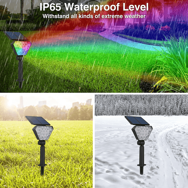 Focos solares para exteriores IP65, focos solares impermeabl