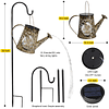 Luces solares para regadera al aire libre, decoración de jar
