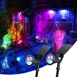 Luces solares multicolores para Halloween mejoradas 18 LED l