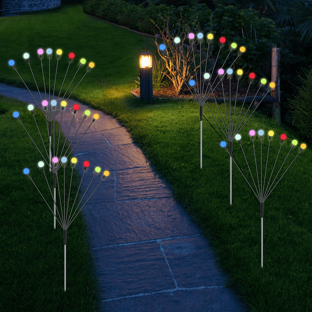 6 paquetes de luces solares de jardín nuevas luces de luciér