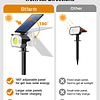 Paquete de 4 focos solares para exteriores, impermeables IP6