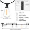 Cadena de luces solares para exteriores, impermeables, 100 p