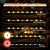 Guirnalda de luces solares para acampar 2 en 1, luces de cad