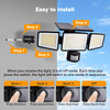 Luces solares para exteriores 302 LED 3000LM IP65 Luces exte