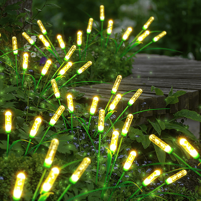 Luces solares para jardín al aire libre, luces LED solares o