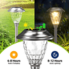 Paquete de 4 luces solares para caminos, luz LED solar super