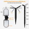 Lámpara solar para césped al aire libre, 76 LED, luces solar