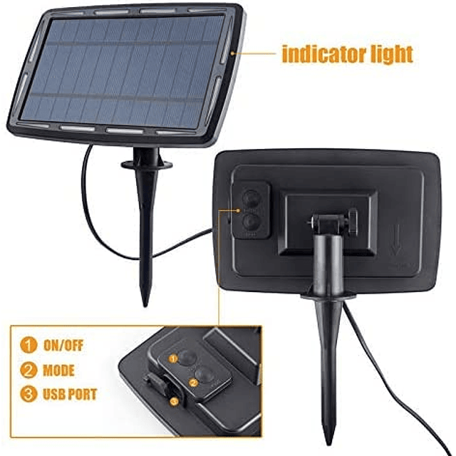 Guirnaldas de luces solares G40 de 27 pies, impermeables, co